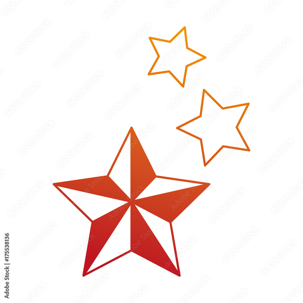 Obraz premium decorative stars isolated icon