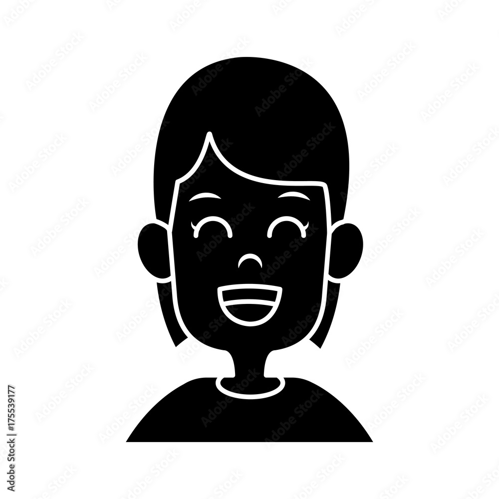 Cute girl cartoon icon vector illustration graphic design