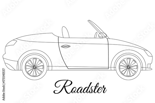 Roadster car body type outline
