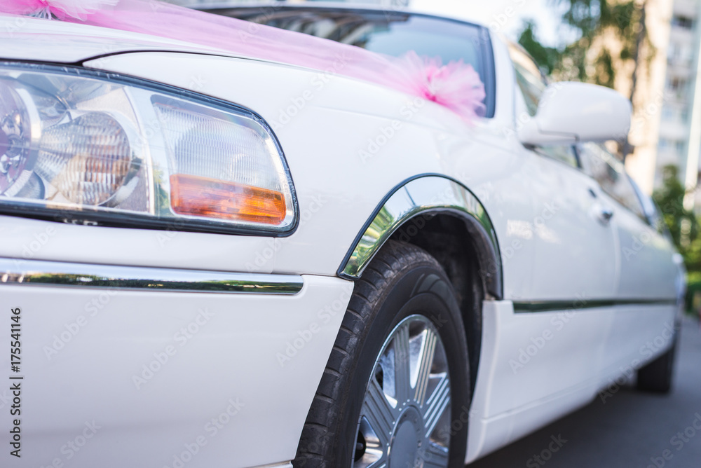 wedding white limousine