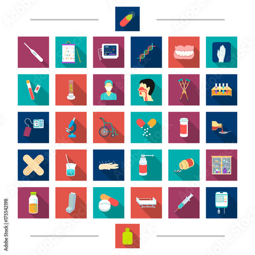Pharmacy, hospital, prevention and other web icon in cartoon style. Cart, heating, pad icons in set collection.