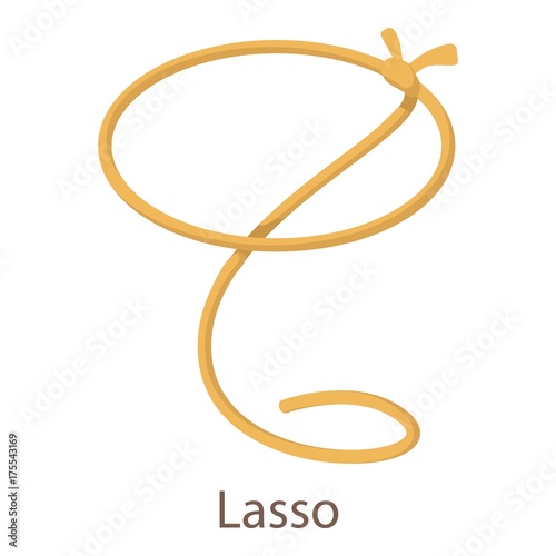 Lasso icon, isometric 3d style