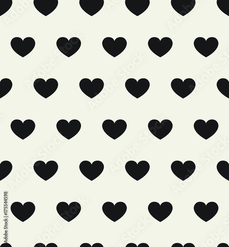 Vector illustration of hearts seamless pattern