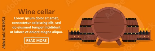 Wine cellar banner horizontal concept
