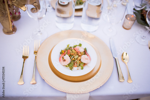 Shrimp Salad Wedding Reception Plate