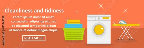 Cleanliness and tidiness banner horizontal concept