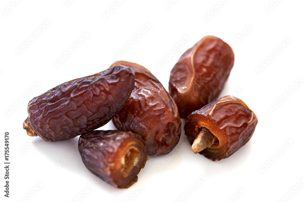 Fresh dates over white Background