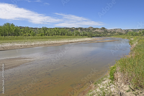 Shallow Bend in a Badlands River