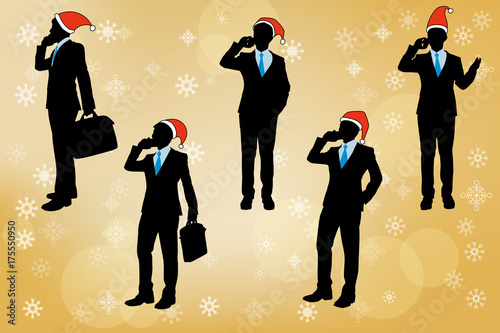 silhouette of businessman