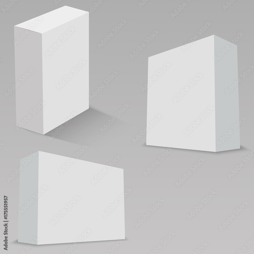 Blank vertical paper box. Vector illustration Blank vertical paper box. Vector illustration