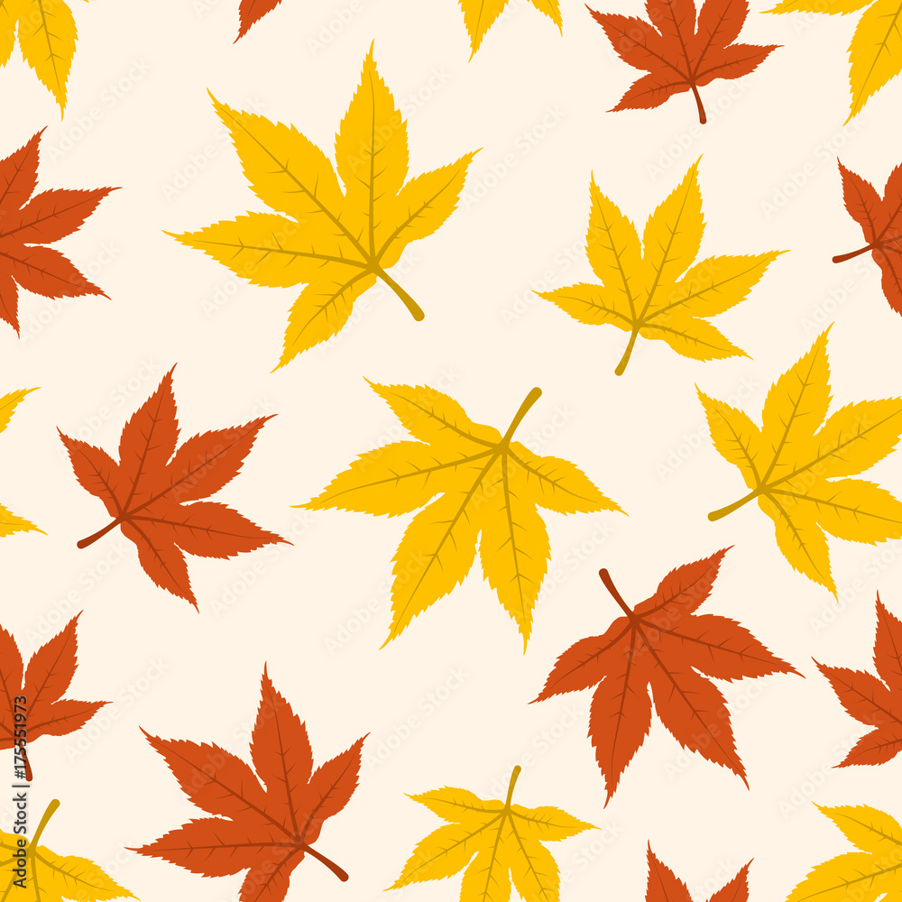 Autumn Leaves seamless pattern. Abstract vector background Autumn Leaves seamless pattern. Abstract vector background