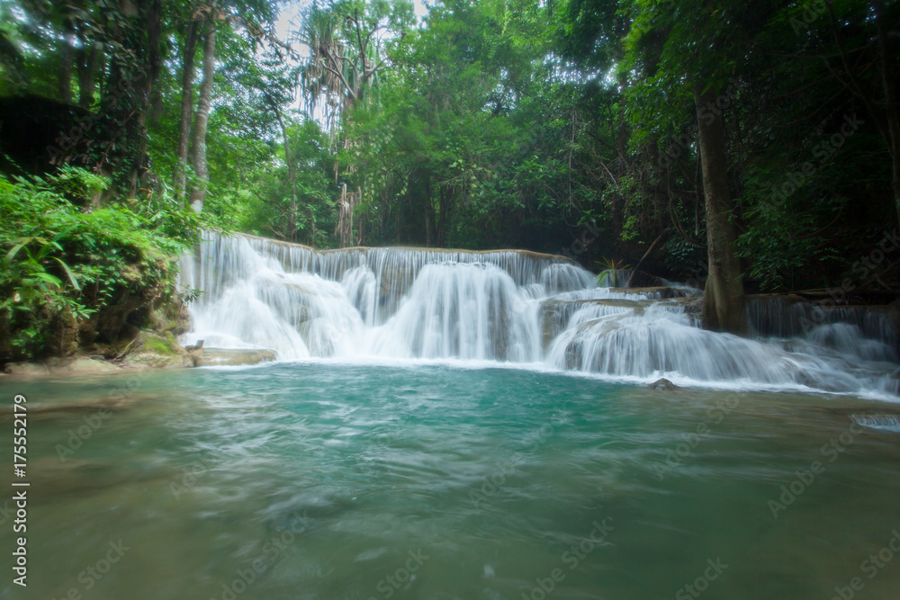 Huai Mae Khamin Waterfall in Kanchanaburi, Thailand Huai Mae Khamin Waterfall in Kanchanaburi, Thailand