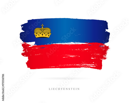 Flag of Liechtenstein. Abstract concept
