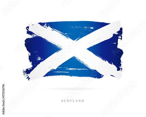 Flag of Scotland. Abstract concept