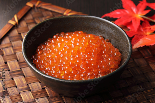 いくらの醤油漬け　Japanese soy sauce with the salmon roe
