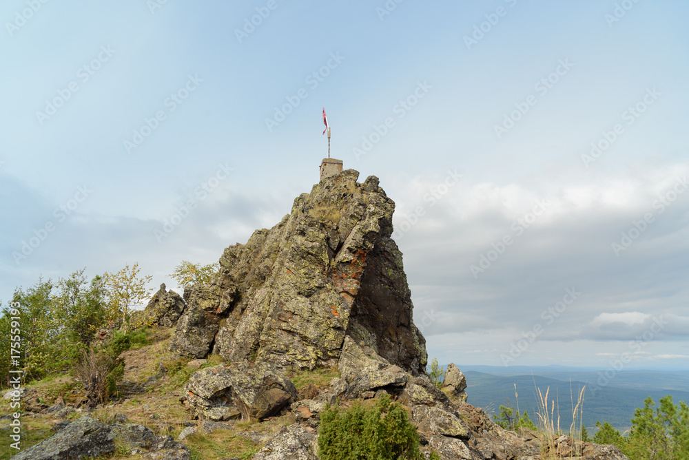 Fototapeta premium Top of mountain Kachkanar. The Urals. Russia