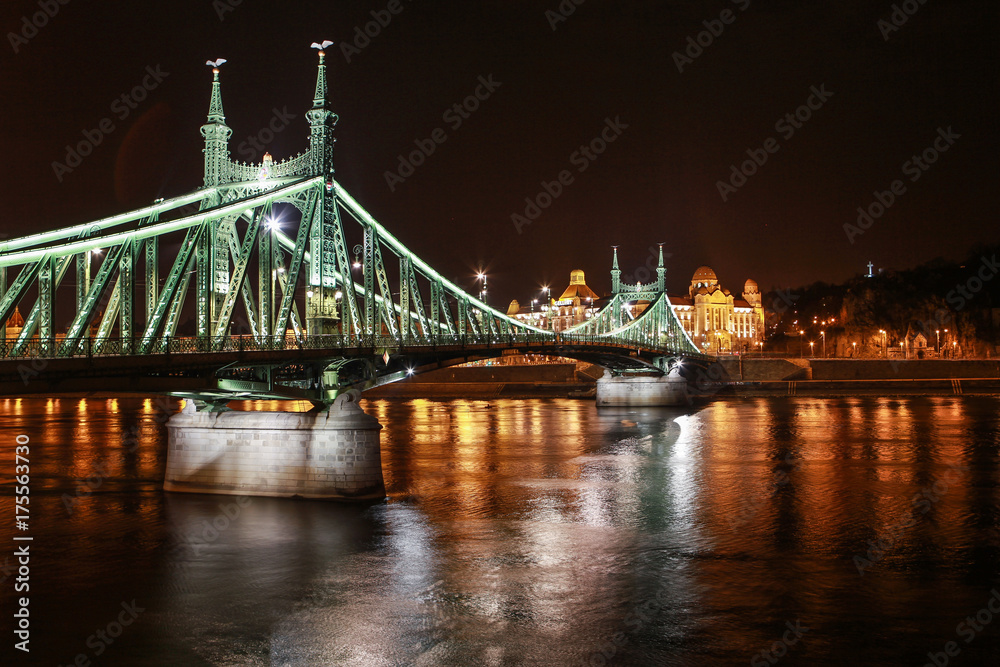 Naklejka premium Liberty Bridge, Budapest - Hungary