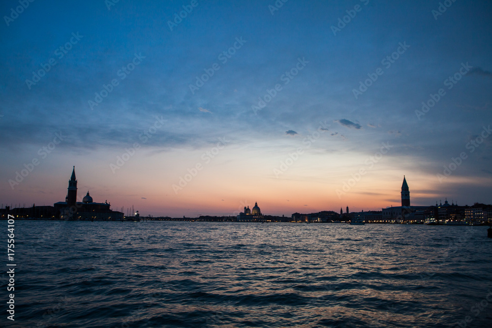 Twilight in Venice, Italy