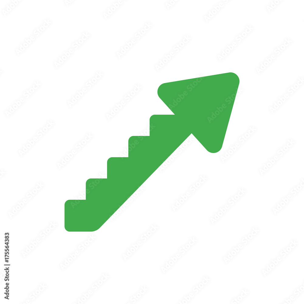 Flat design vector concept of arrow stairs moving up Flat design vector concept of arrow stairs moving up
