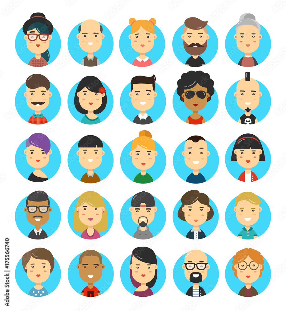 25 flat modern style hipster people 25 flat modern style hipster people