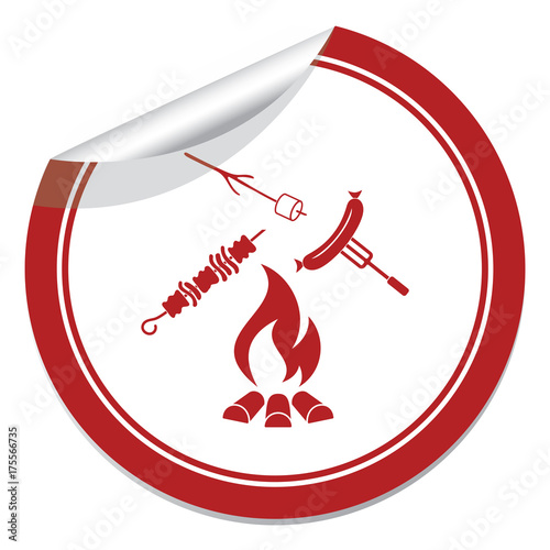 Grilled sausage, zephyr and  kebab icon