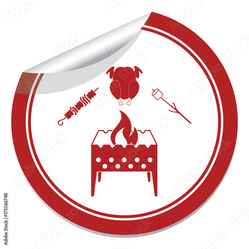 Brazier zephyr, kebab and chicken icon