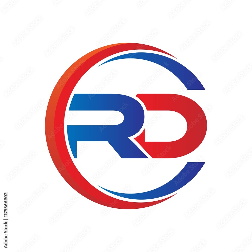 rd logo vector modern initial swoosh circle blue and red rd logo vector modern initial swoosh circle blue and red