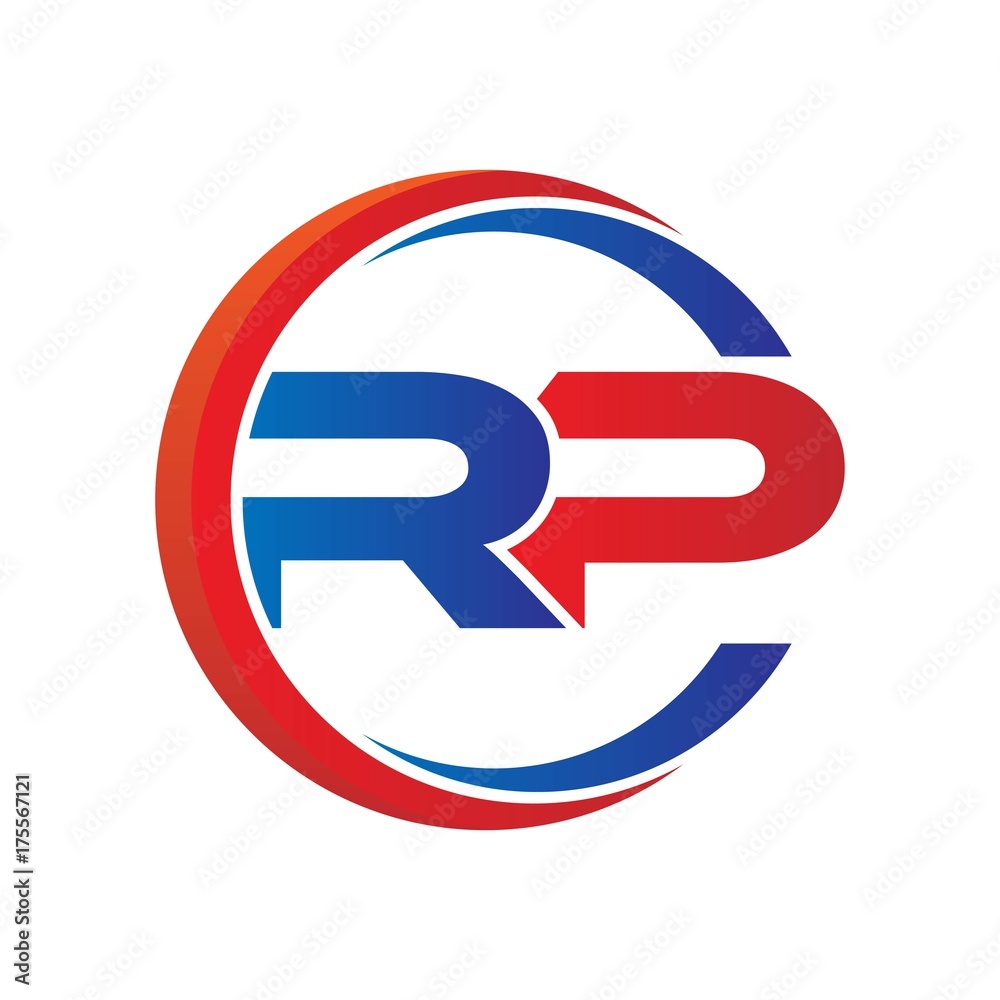 rp logo vector modern initial swoosh circle blue and red rp logo vector modern initial swoosh circle blue and red