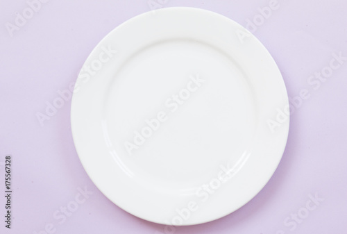 Blank white plate