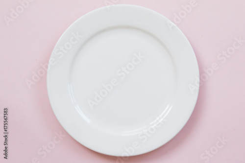 Blank white plate