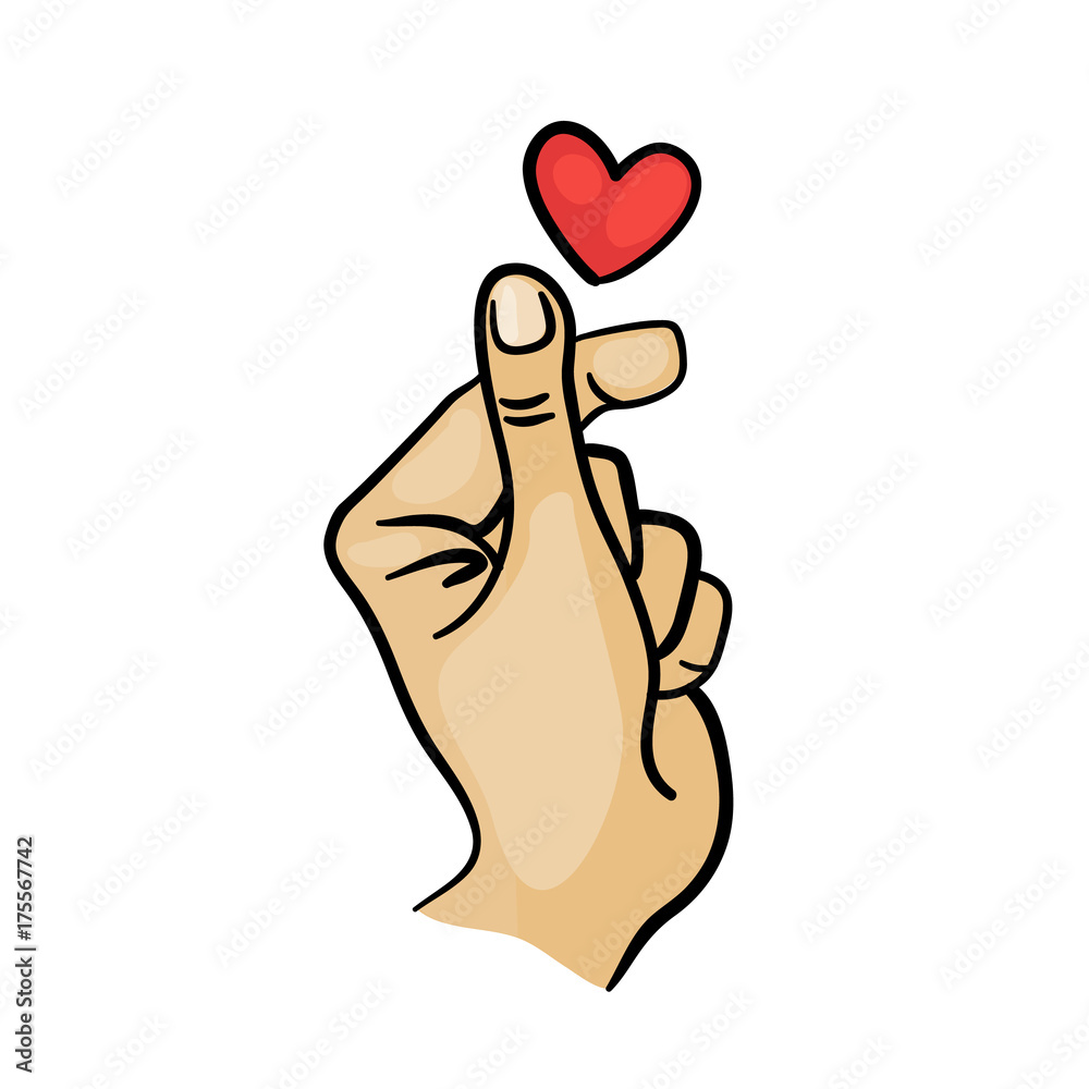 man hand sign I Love You language gesture isolated on white | Stock image |  Colourbox