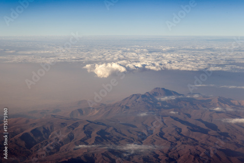 mountain view from airplane