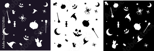 spooky halloween seamless pattern