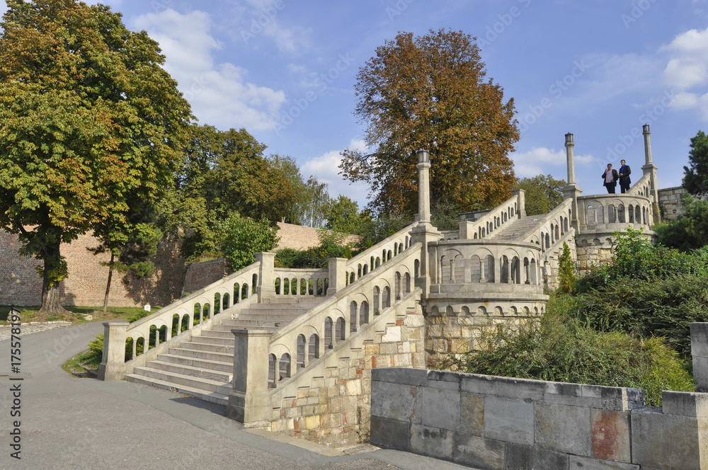 Staircases on Kalemegdan Fortress, Belgrade, Serbia