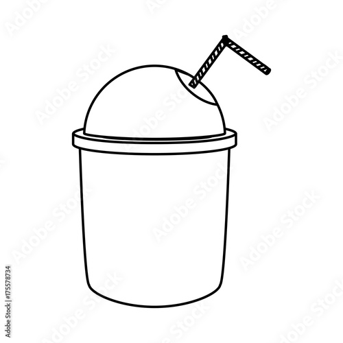 iced coffee   vector illustration