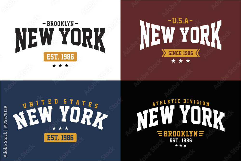 college New York Typography Design
