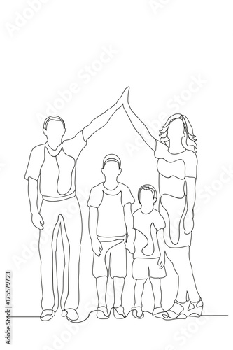 contour, sketch family  isolated