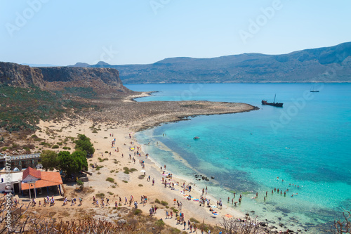 Beach of Gramvousa Island. Crete, Greece