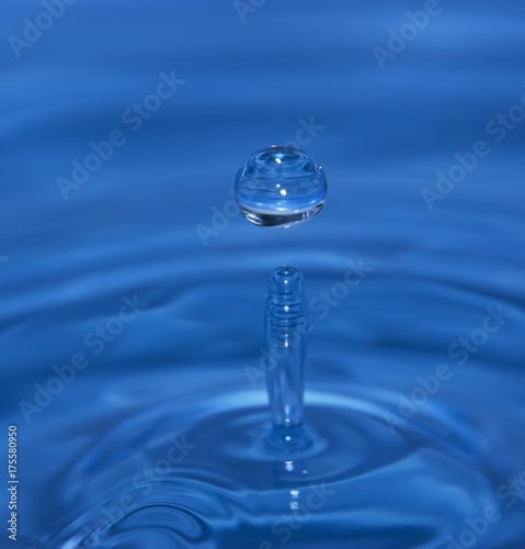 round transparent drop of water