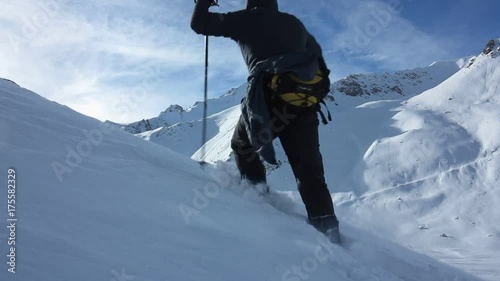 Snow blizzard in the mountains
