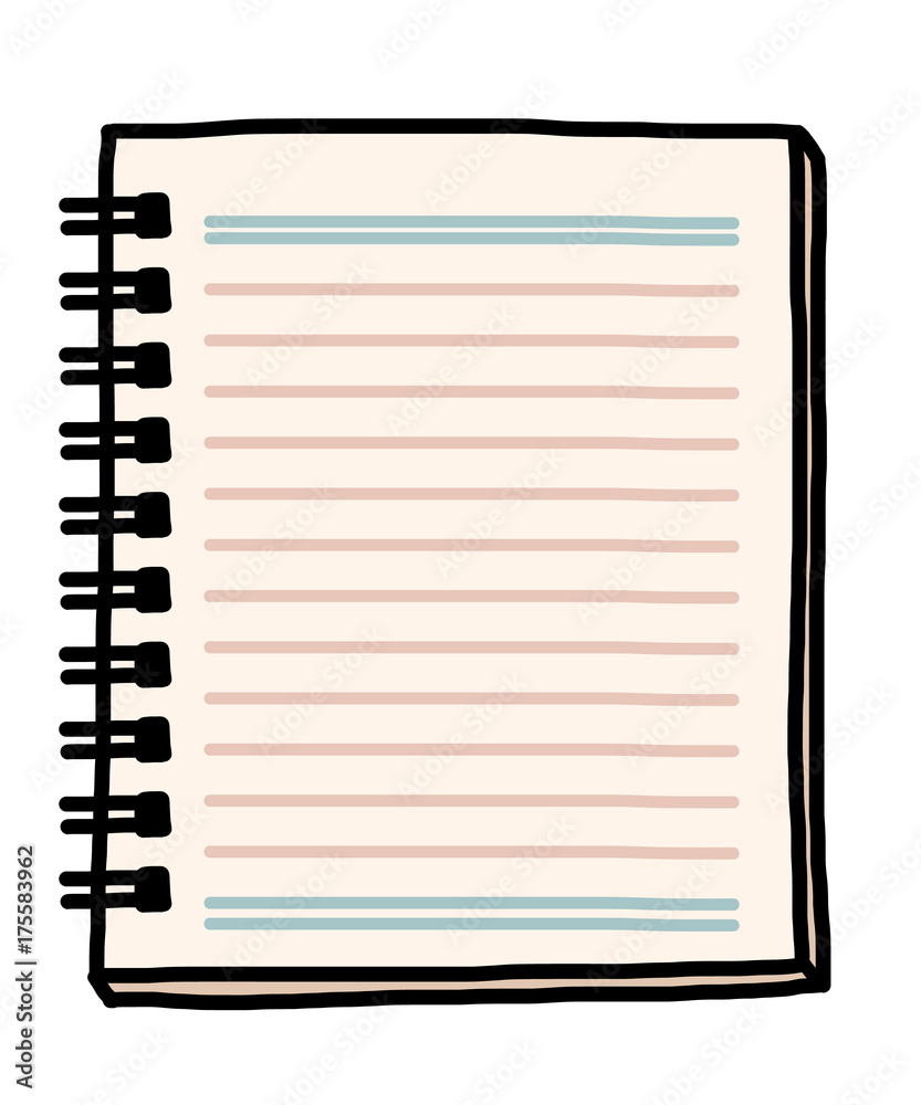 notebook / cartoon vector and illustration, hand drawn style, isolated on white background. notebook / cartoon vector and illustration, hand drawn style, isolated on white background.