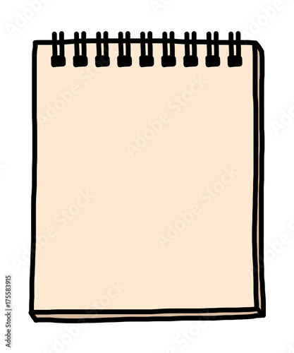 notebook / cartoon vector and illustration, hand drawn style, isolated on white background.