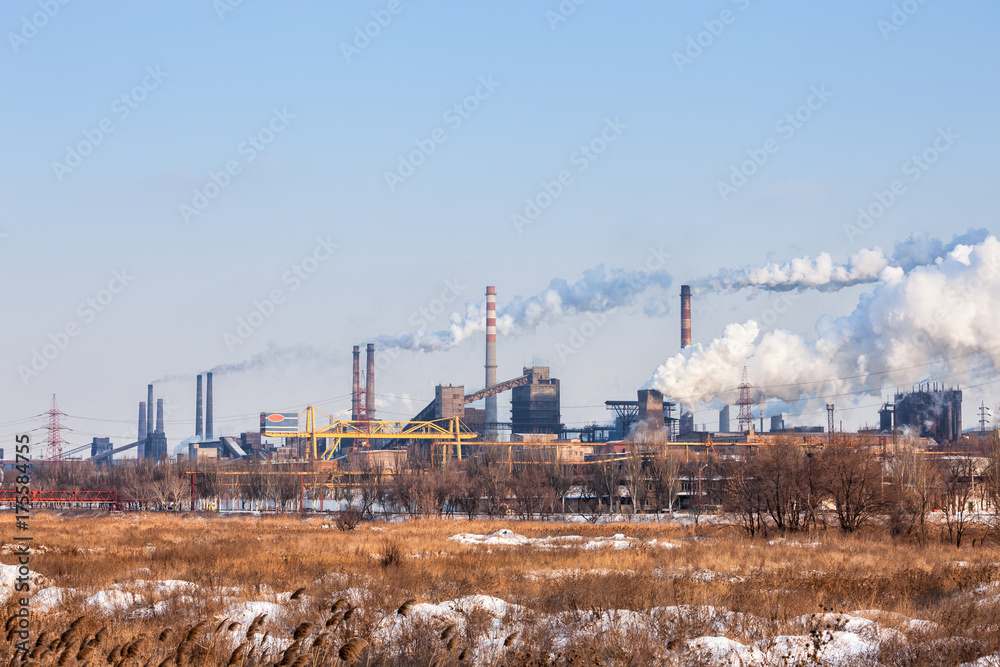 Heavy industry air pollution image