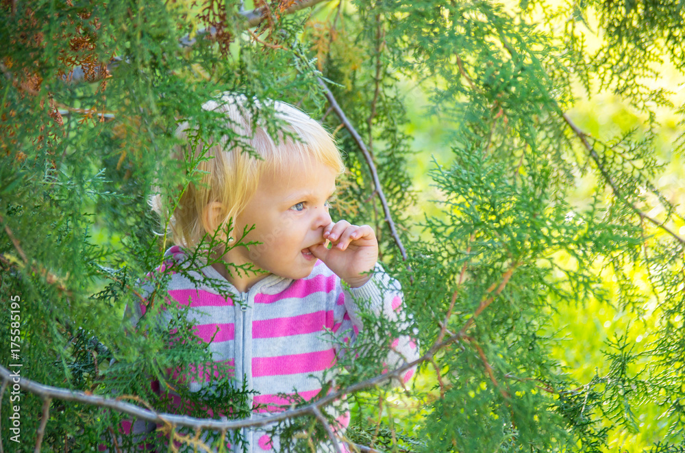 portrait of adorable happy baby girl with blond hair portrait of adorable happy baby girl with blond hair