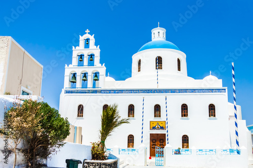 The Church of Panagia Platsani in Oia village, Santorini Island, Greece
