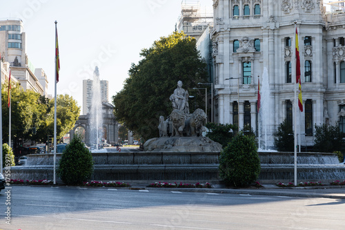 Plaza de Cibeles de Madrid con la escultura de la diosa Cibeles