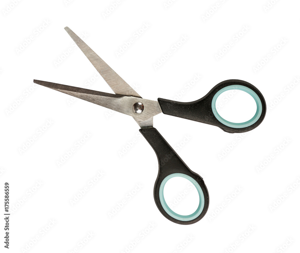 Small scissors close up isolated on white Small scissors close up isolated on white