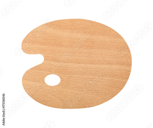 Wooden palette without paint isolated on white