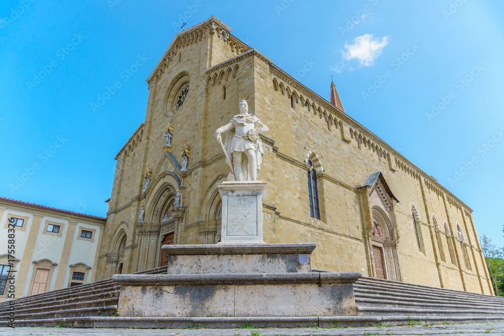 Catholic cathedral in the city of Arezzo Italy