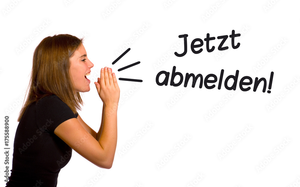 Obraz premium Jetzt abmelden